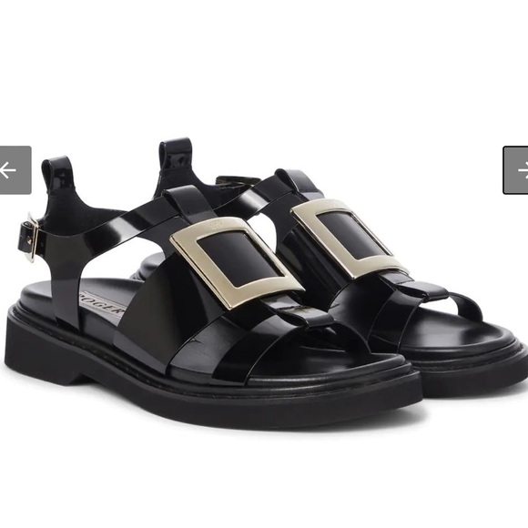 RV Black Chunky Sandals - Picture 1 of 10